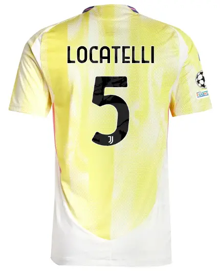 juventus away authentic jersey 202425 - 5 - locatelli - champions league pack