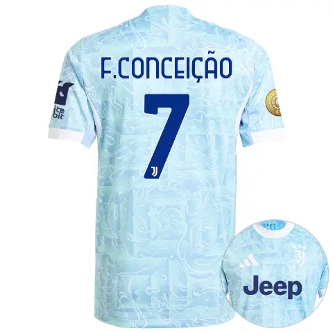 juventus away authentic jersey 202526 - club world cup pack - sleeve sponsor whitebit - 7 - f.conceiÇÃo