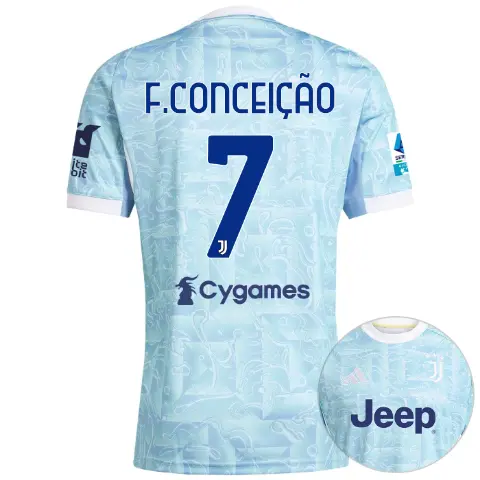 juventus away jersey 202526 - serie a pack - 2526 - sleeve sponsor whitebit - 7 - f.conceiÇÃo