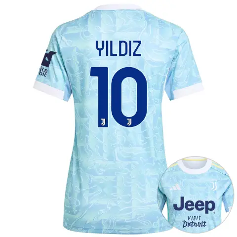 juventus away jersey 202526 - women - front sponsor pack - sleeve sponsor whitebit - 10 - yildiz