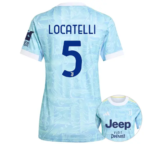 juventus away jersey 202526 - women - front sponsor pack - sleeve sponsor whitebit - 5 - locatelli