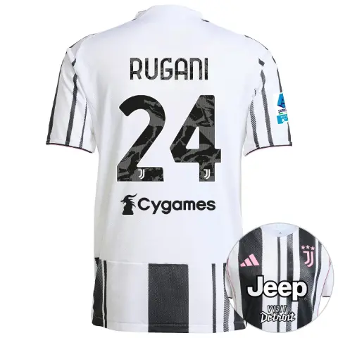 juventus home authentic jersey 202526 - serie a pack - 2526 - 24 - rugani