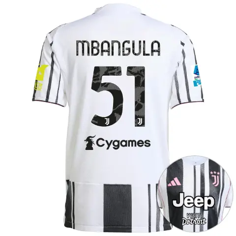 juventus home authentic jersey 202526 - serie a pack - 2526 - sleeve sponsor whitebit - 51 - mbangula