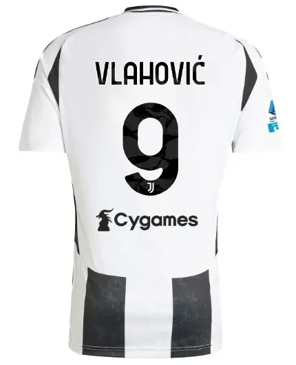 juventus home jersey 202425 - 9 - vlahoviĆ - serie a pack
