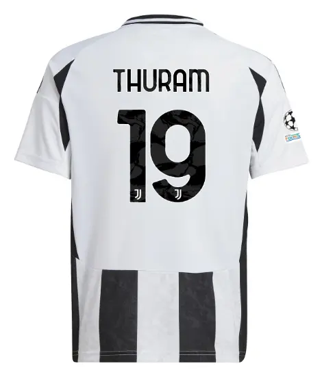 juventus home jersey 202425 – kids – 19 – thuram – champions league pack | Juventus FC Shop Collection