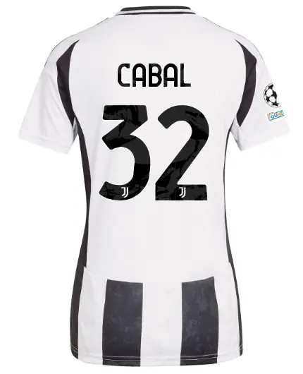 juventus home jersey 202425 - women - 32 - cabal - champions league pack
