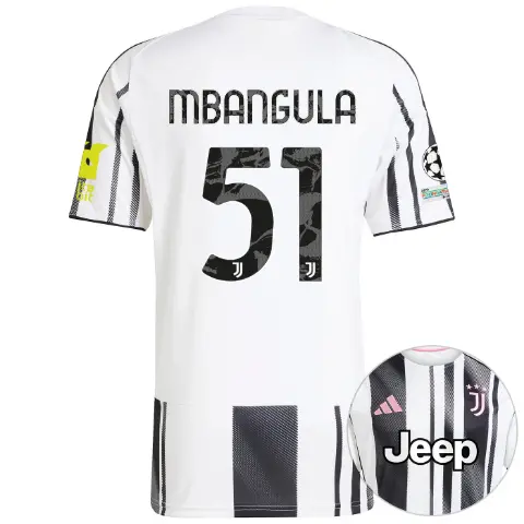 juventus home jersey 202526 - champions league pack - sleeve sponsor whitebit - 51 - mbangula