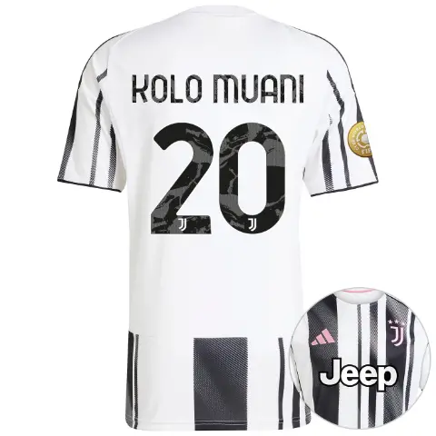 juventus home jersey 202526 - club world cup pack - 20 - kolo muani