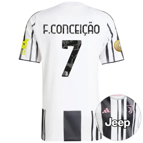 juventus home jersey 202526 - club world cup pack - sleeve sponsor whitebit - 7 - f.conceiÇÃo