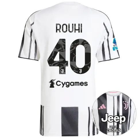 juventus home jersey 202526 - serie a pack - 2526 - 40 - rouhi