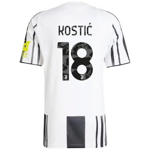 juventus home jersey 202526 - sleeve sponsor whitebit - 18 - kostiĆ