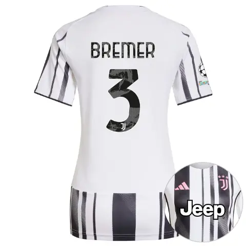 juventus home jersey 202526 - women - champions league pack - 3 - bremer