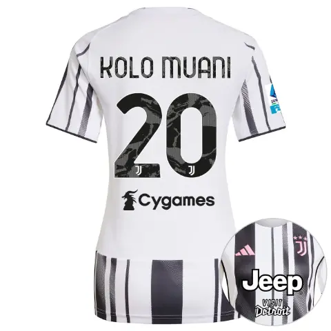 juventus home jersey 202526 – women – serie a pack – 2526 – 20 – kolo muani | Juventus FC Shop Collection