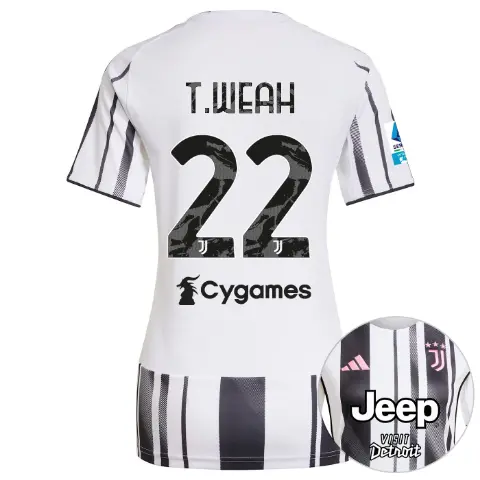 juventus home jersey 202526 – women – serie a pack – 2526 – 22 – t.weah | Juventus FC Shop Collection