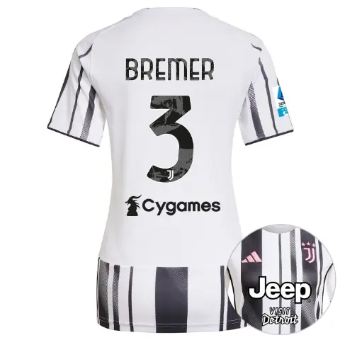 juventus home jersey 202526 – women – serie a pack – 2526 – 3 – bremer | Juventus FC Shop Collection