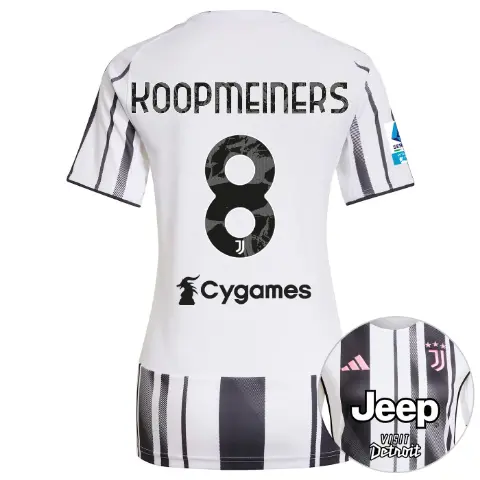 juventus home jersey 202526 – women – serie a pack – 2526 – 8 – koopmeiners | Juventus FC Shop Collection