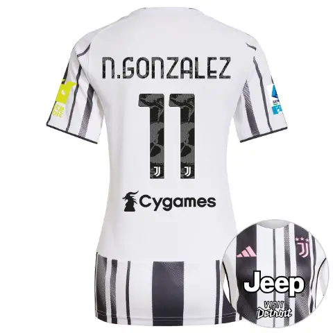 juventus home jersey 202526 – women – serie a pack – 2526 – sleeve sponsor whitebit – 11 – n.gonzalez | Juventus FC Shop Collection