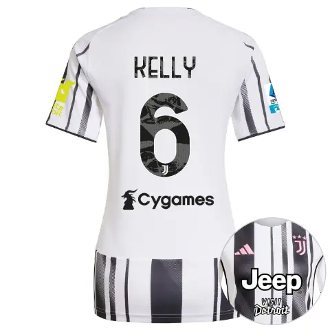 juventus home jersey 202526 – women – serie a pack – 2526 – sleeve sponsor whitebit – 6 – kelly | Juventus FC Shop Collection