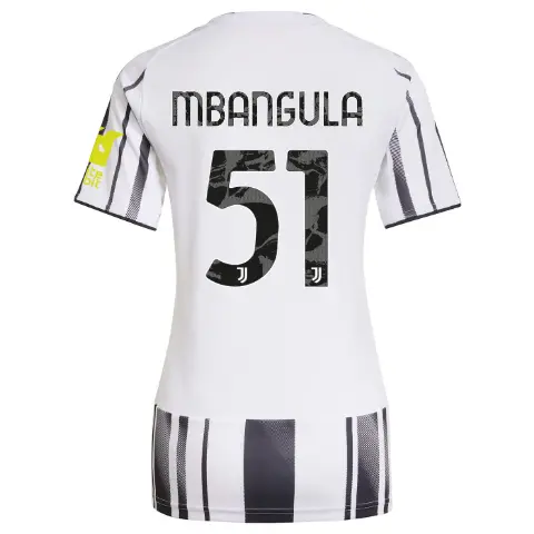juventus home jersey 202526 – women – sleeve sponsor whitebit – 51 – mbangula | Juventus FC Shop Collection