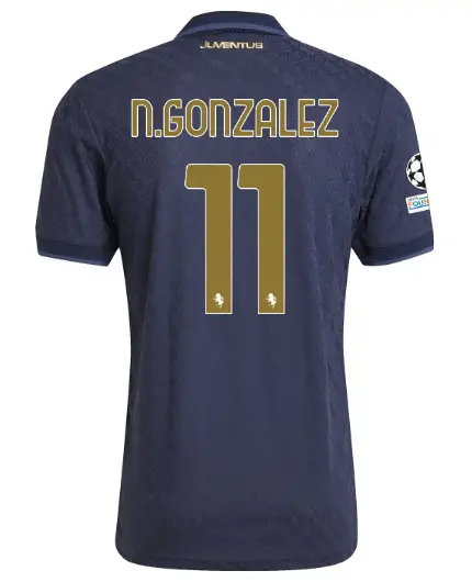 juventus third authentic jersey 202425 – 11 – n.gonzalez – champions league pack | Juventus FC Shop Collection