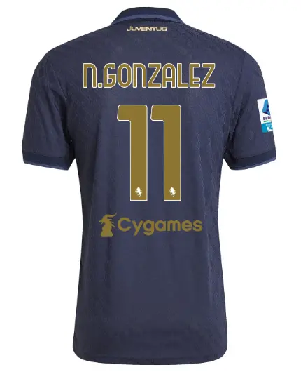 juventus third authentic jersey 202425 – 11 – n.gonzalez – serie a pack | Juventus FC Shop Collection