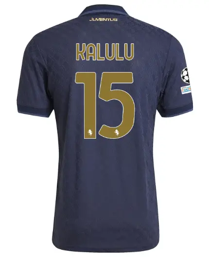 juventus third authentic jersey 202425 – 15 – kalulu – champions league pack | Juventus FC Shop Collection