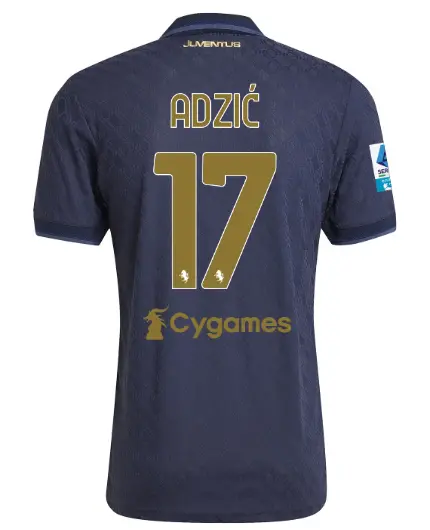 juventus third authentic jersey 202425 – 17 – adziĆ – serie a pack | Juventus FC Shop Collection