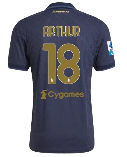 juventus third authentic jersey 202425 – 18 – arthur – serie a pack | Juventus FC Shop Collection