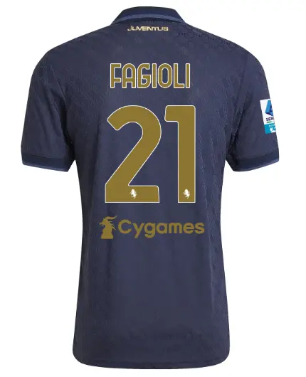 juventus third authentic jersey 202425 – 21 – fagioli – serie a pack | Juventus FC Shop Collection
