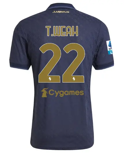 juventus third authentic jersey 202425 – 22 – t.weah – serie a pack | Juventus FC Shop Collection