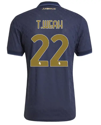 juventus third authentic jersey 202425 – 22 – t.weah | Juventus FC Shop Collection