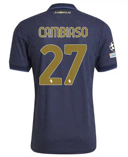 juventus third authentic jersey 202425 – 27 – cambiaso – champions league pack | Juventus FC Shop Collection