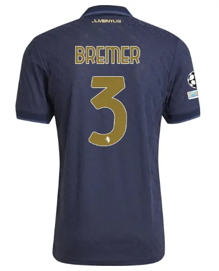 juventus third authentic jersey 202425 – 3 – bremer – champions league pack | Juventus FC Shop Collection