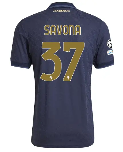 juventus third authentic jersey 202425 – 37 – savona – champions league pack | Juventus FC Shop Collection