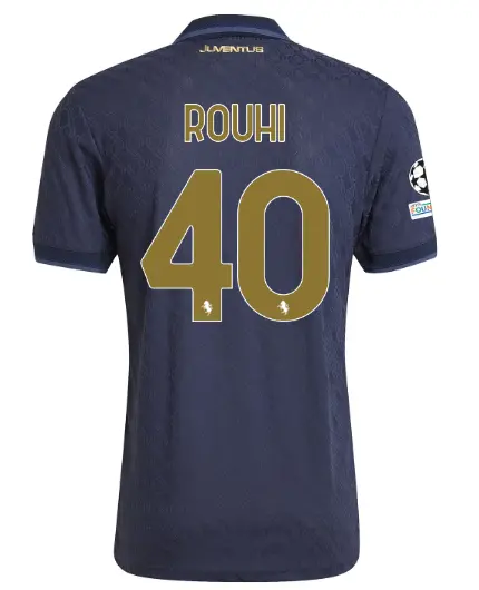 juventus third authentic jersey 202425 – 40 – rouhi – champions league pack | Juventus FC Shop Collection