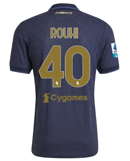 juventus third authentic jersey 202425 – 40 – rouhi – serie a pack | Juventus FC Shop Collection