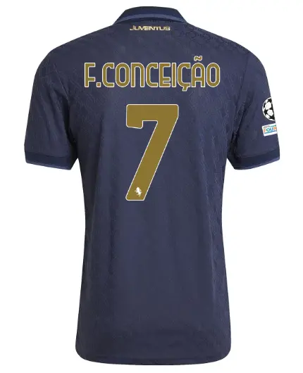 juventus third authentic jersey 202425 – 7 – f.conceiÇÃo – champions league pack | Juventus FC Shop Collection