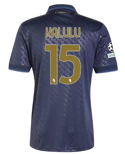 juventus third jersey 202425 – 15 – kalulu – champions league pack | Juventus FC Shop Collection