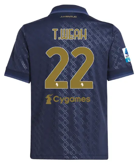 juventus third jersey 202425 – kids – 22 – t.weah – serie a pack | Juventus FC Shop Collection
