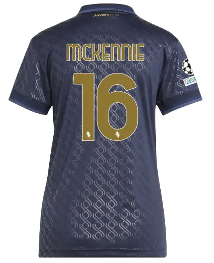 juventus third jersey 202425 – women – 16 – mckennie – champions league pack | Juventus FC Shop Collection