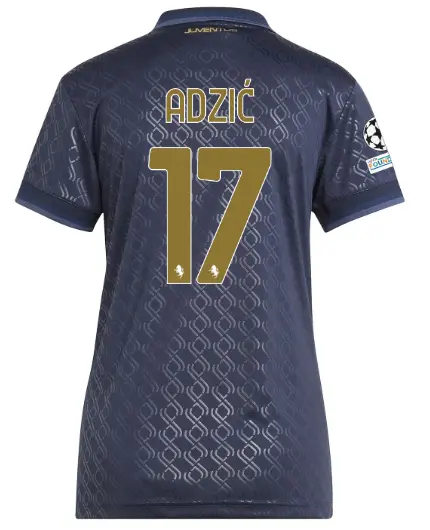 juventus third jersey 202425 – women – 17 – adziĆ – champions league pack | Juventus FC Shop Collection