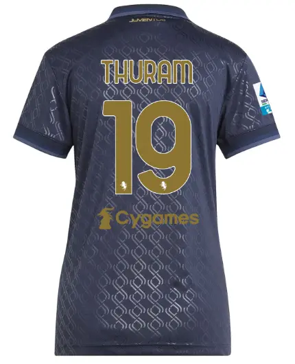 juventus third jersey 202425 – women – 19 – thuram – serie a pack | Juventus FC Shop Collection