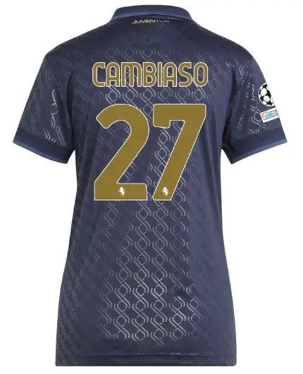 juventus third jersey 202425 – women – 27 – cambiaso – champions league pack | Juventus FC Shop Collection